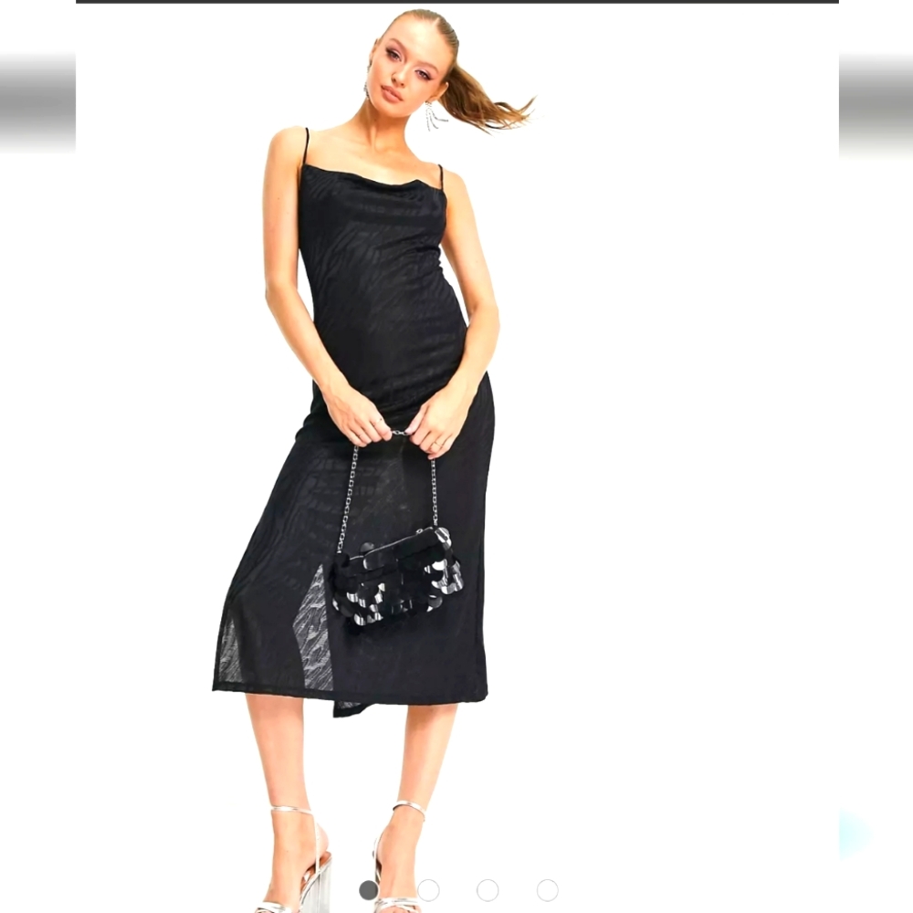 Miss selfridge scrappy midi dress size 6